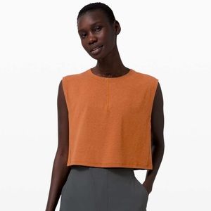 Lululemon lab esker cropped tank‎ sable NWT XL
